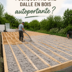 Dalle en bois autoportante pour une terrasse moderne