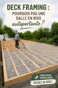 Dalle en bois autoportante pour une terrasse moderne