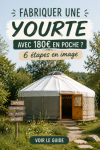 Image d'une yourte construite dans un jardin, mettant en valeur son aspect accueillant et naturel.