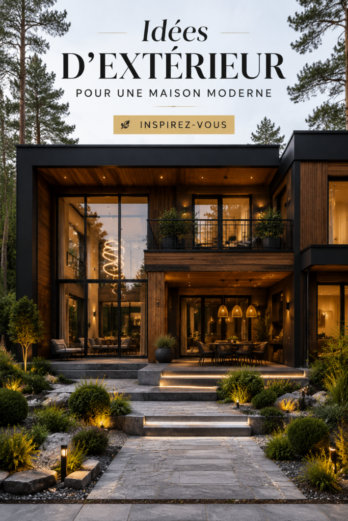 Une maison avec un design extérieur accueillant et moderne.