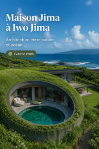Vue extérieure de Jima House à Iwo Jima, une architecture emblématique