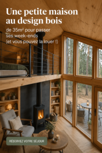 Une maison en bois chaleureuse de 35m2, idéale pour des week-ends à la nature