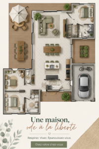 Image d'une maison moderne en construction, symbolisant la liberté d'architecture.