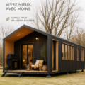 Une maison conteneur écoresponsable de deux chambres en pleine nature.