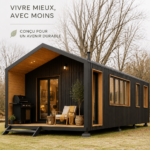 Une maison conteneur écoresponsable de deux chambres en pleine nature.