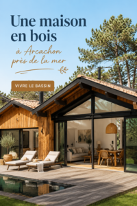 Maison en bois moderne près de la mer à Arcachon