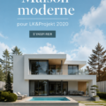 Intérieur d'une maison moderne avec des lignes épurées et une ambiance chaleureuse.