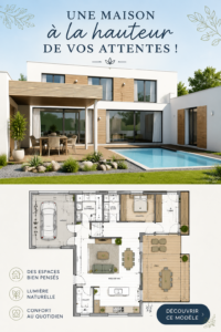 Aménagement d'une maison moderne avec un intérieur accueillant.