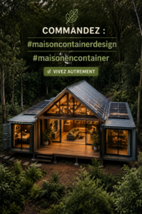 Une maison container moderne au design innovant, illustrant des concepts contemporains de construction.