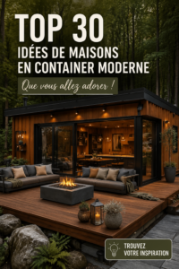 Une maison conteneur moderne au design innovant entourée de verdure