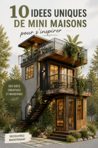 Une maison moderne miniature au design épuré dans un cadre naturel.