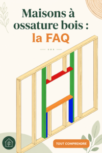 Maison à ossature bois moderne entourée d'arbres, mettant en valeur l'architecture écologique.