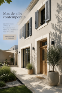 Mas contemporain à Marseille avec une architecture moderne.