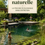 Vue d'une belle piscine naturelle entourée de plantes luxuriantes
