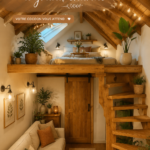 Vue panoramique d'une Tiny House en bois dans un écrin de verdure en France.