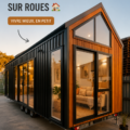 Tiny house sur roues, un espace conçu pour le confort et la vie mobile.
