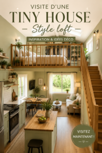 Intérieur d'un loft moderne et chaleureux avec un agencement minimaliste.