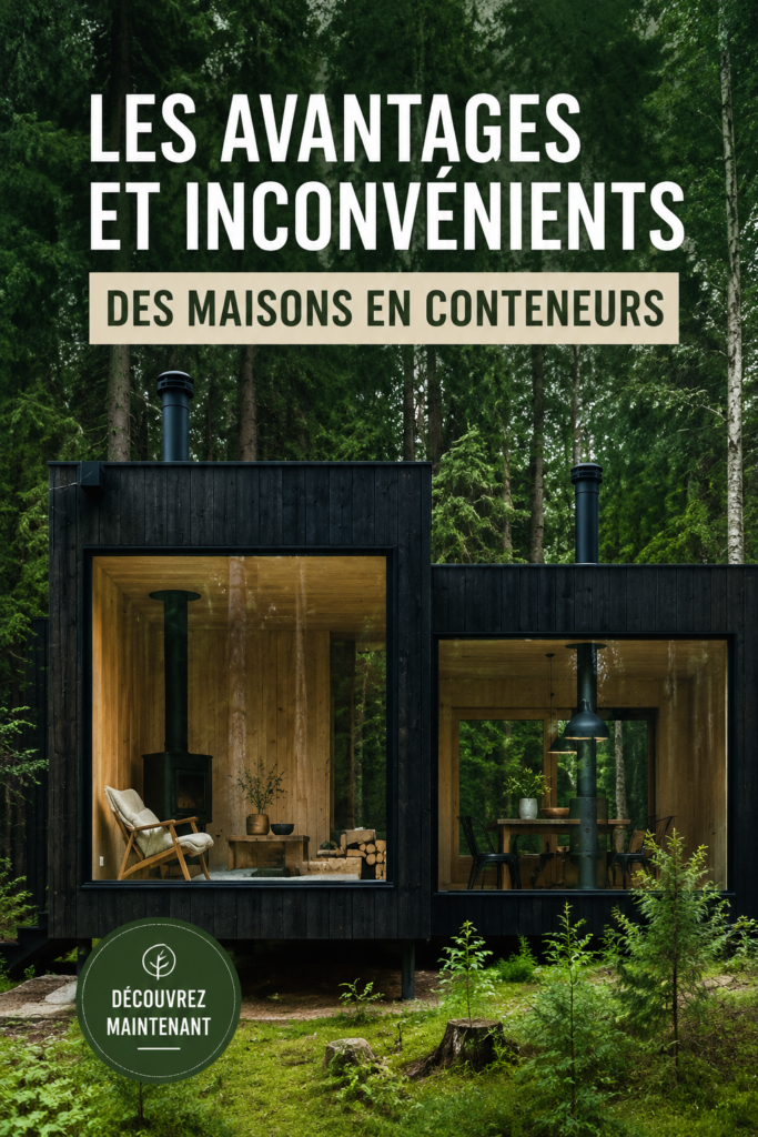 Maison container moderne et écologique, mettant en avant l'architecture innovante.