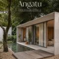 Vue extérieure de la Cabana Angatu, un exemple d'architecture moderne à Rio de Janeiro.