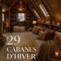 Chalet d'hiver cosy avec décor chaleureux et pierres naturelles