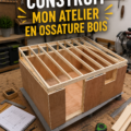 Un atelier en ossature bois construit dans un jardin, offrant un espace de créativité