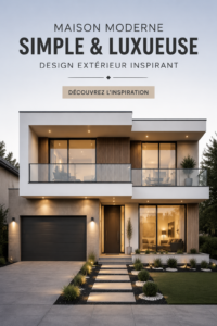 Maison moderne avec un extérieur élégant et minimaliste