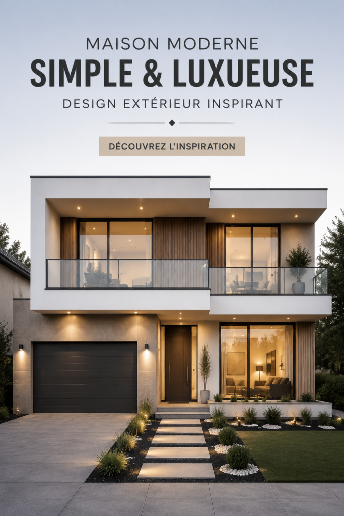 Maison moderne avec un extérieur élégant et minimaliste