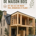 Maison avec une extension en bois moderne, mettant en avant l'esthétique chaleureuse du matériau.