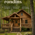 Intérieur d'une maison en bois avec décoration chaleureuse et confortable.