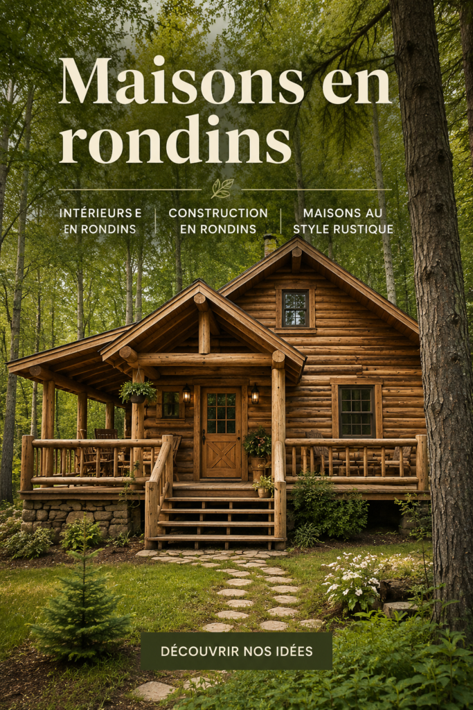 Intérieur d'une maison en bois avec décoration chaleureuse et confortable.