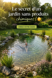 Un jardin fleuri sans produits chimiques, avec des plantes et fleurs colorées.