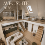 Un loft moderne avec une salle de bains intégrée, bien décoré et fonctionnel.