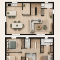 Vue d'une maison sur-mesure Alba, design moderne et convivial