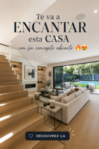Maison moderne avec un concept ouvert, mettant en avant une cuisine spacieuse et lumineuse.