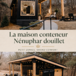 Maison container moderne avec un design cosy et chaleureux
