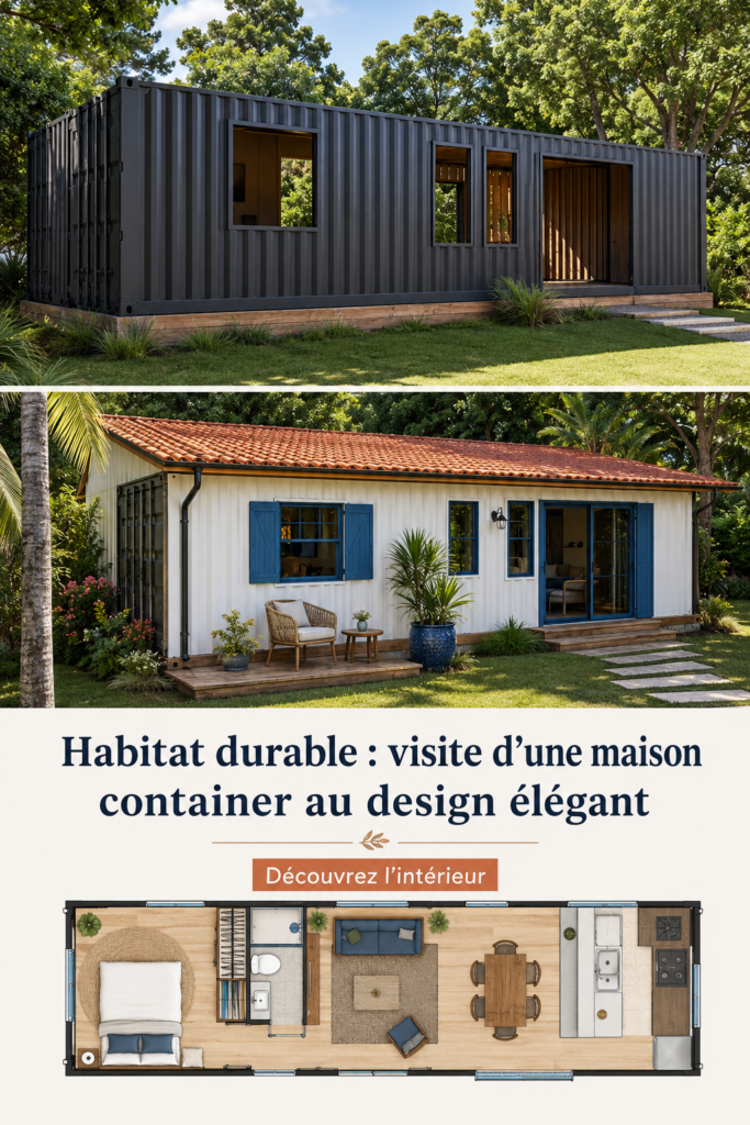 Maison container moderne et écologique avec un design élégant