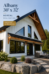 La maison en bois Albany, une construction chaleureuse et moderne.