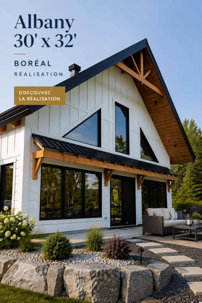 La maison en bois Albany, une construction chaleureuse et moderne.