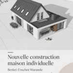 Vue extérieure de la maison moderne à Berkel-Enschot avec des lignes épurées et des matériaux durables.