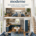 Une maison moderne avec un design de loft cosy et une décoration bleue