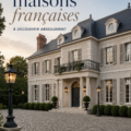 Une vue extérieure d'une maison traditionnelle française avec un beau jardin.
