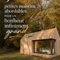 Une belle maison moderne et petite avec un jardin accueillant.