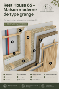 Maison type stodoła moderne avec un design épuré et chaleureux