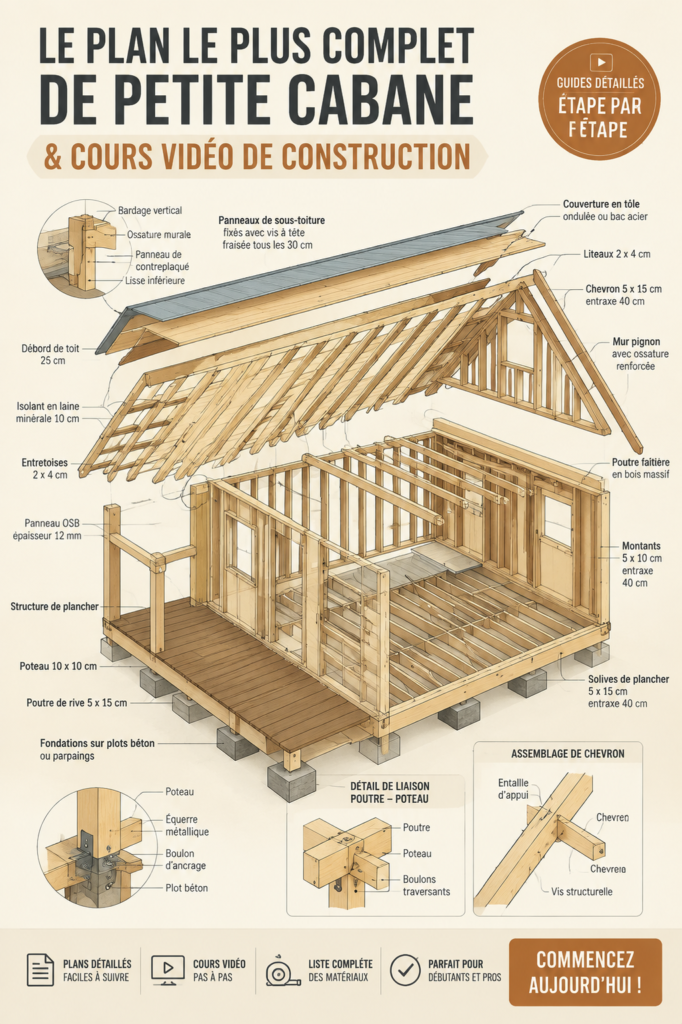 Cabanes de jardin en bois, conçues pour un espace extérieur charmant.