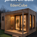 Studio de jardin en bois EdenCube dans un beau jardin