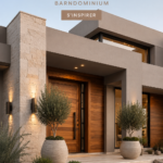Un intérieur moderne et chaleureux d'un barndominium