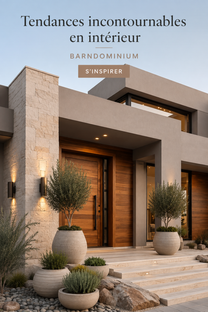 Un intérieur moderne et chaleureux d'un barndominium