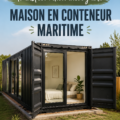 Maison contemporaine transformée à partir de conteneurs maritimes, alliant modernité et écologie.
