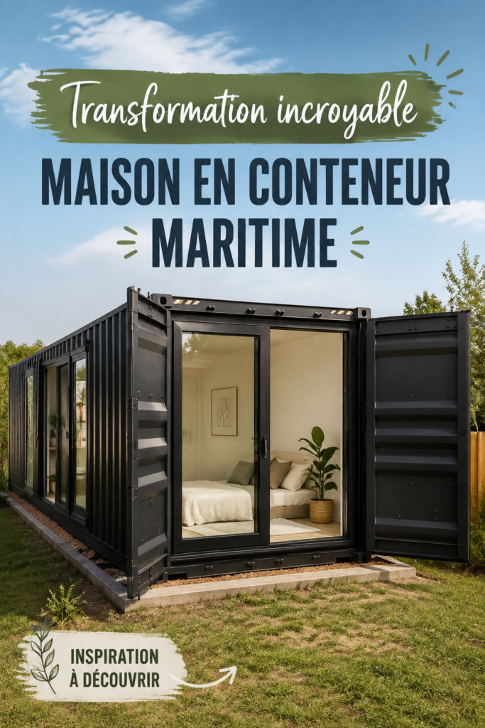 Maison contemporaine transformée à partir de conteneurs maritimes, alliant modernité et écologie.
