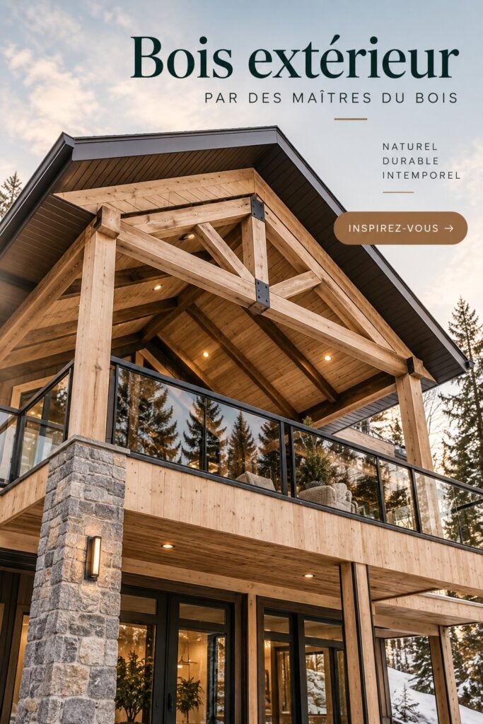 Aménagement d'une terrasse en bois entourée de verdure, créant une ambiance chaleureuse.